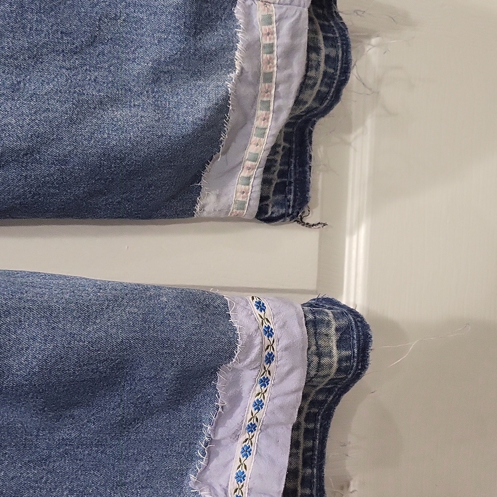 Upcycled,Patchwork Denim Overalls - image 8